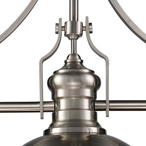 Chadwick 47'' Wide 3-Light Linear Chandelier - Satin Nickel 4