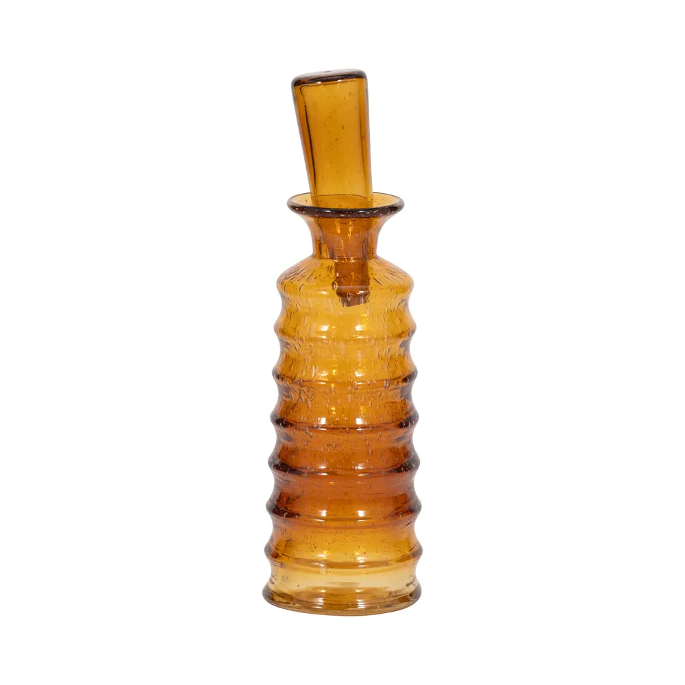 HAMDENWICK ORANGE GLASS VASE 15 (IN)