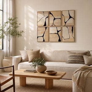 ZOEFORD SET OF 6 BLACK ART 20 (IN) 9