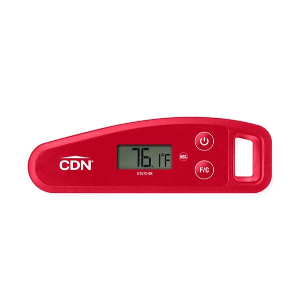 CDN Thermometer, Folding, Digital, (-58 to 572F/-50 to 300C), Red