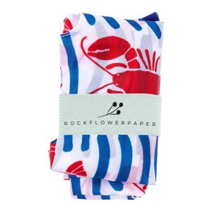 Lobster Waves blu Reusable Shopping Bag 4