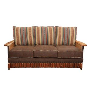 Hickory Log  Shenandoah Sofa - Customer Fabric - Seat:  Fabric TBD;   Backrest:  Fabric TBD 5