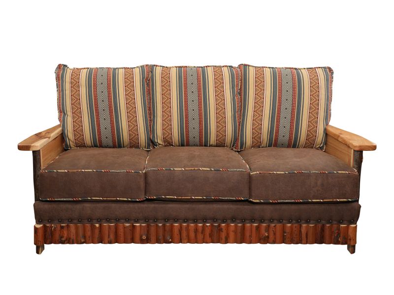 Hickory Log  Shenandoah Sofa - Customer Fabric - Seat:  Fabric TBD;   Backrest:  Fabric TBD 5