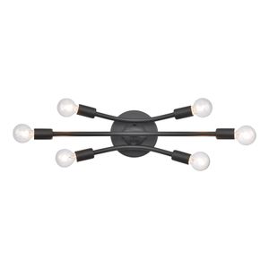 Xavier 19.75'' Wide 6-Light Vanity Light - Matte Black 1