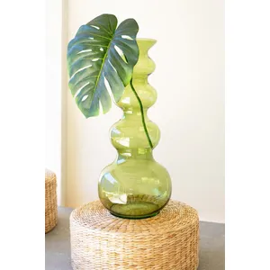 Large Glass Bubble Vase / Green 1
