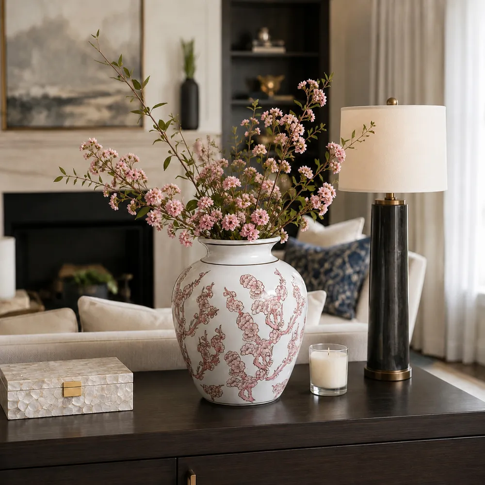 GLENLEY PINK CHINOISERIE 13 (IN)