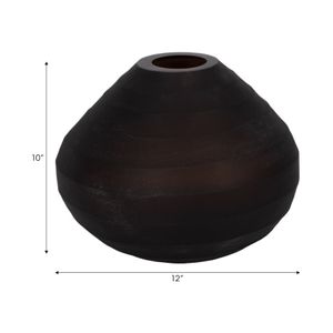 HAYFORDWIND BROWN GLASS VASE 10 (IN) 8