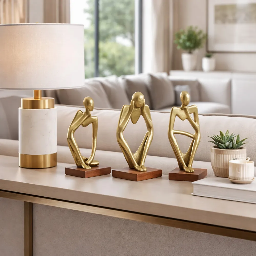 GRIFFINWIND SET OF 3 GOLD DECOR 9 (IN)
