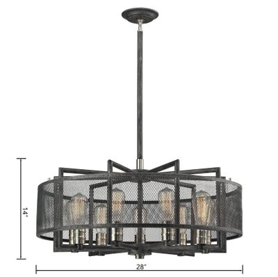 Slatington 28″ Wide 9-Light Chandelier - Brushed Nickel