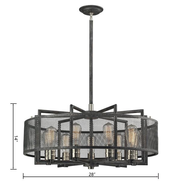 Slatington 28'' Wide 9-Light Chandelier - Brushed Nickel