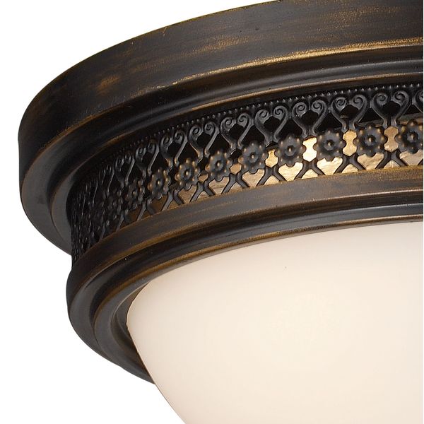 Georgia 13'' Wide 2-Light Flush Mount - Deep Rust