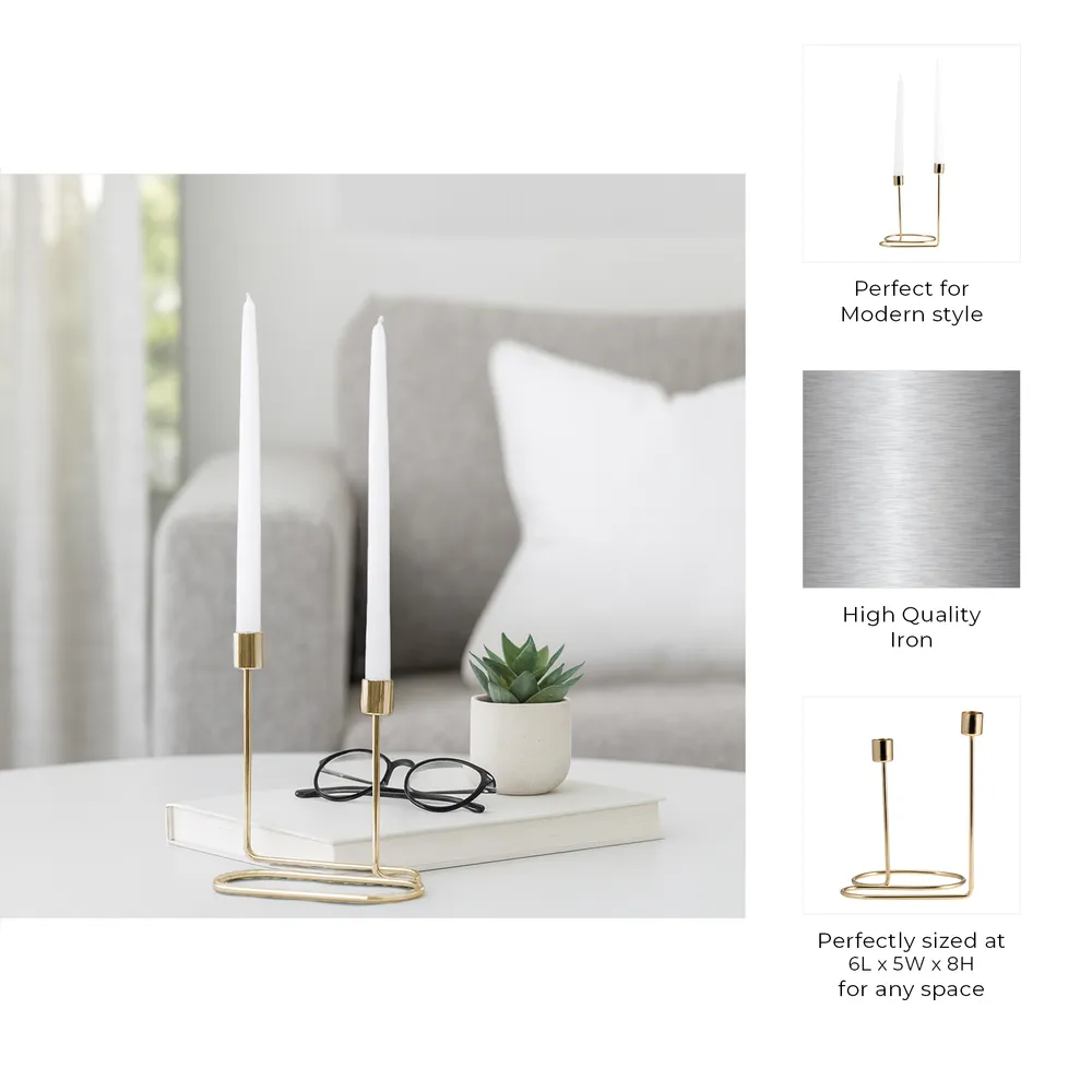 GIBSONGROVE GOLD CANDLE HOLDER 8 (IN)