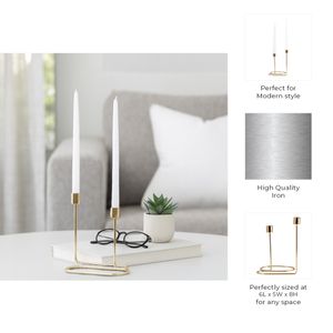 GIBSONGROVE GOLD CANDLE HOLDER 8 (IN) 9