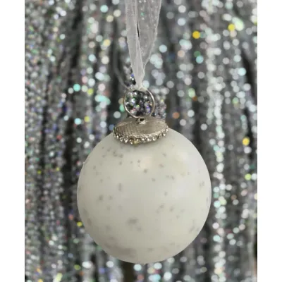 Snowball Hanging Ornament 3.5in