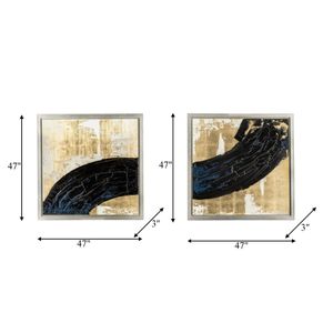 RHEAWOOD SET OF 2 BLACK ART 47 (IN) 9