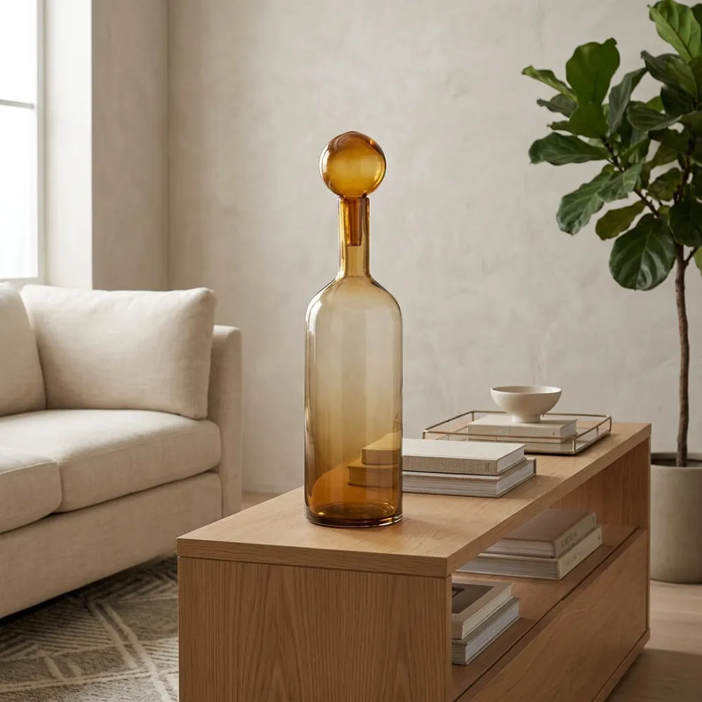 JORDANCROSS ORANGE GLASS VASE 20 (IN)