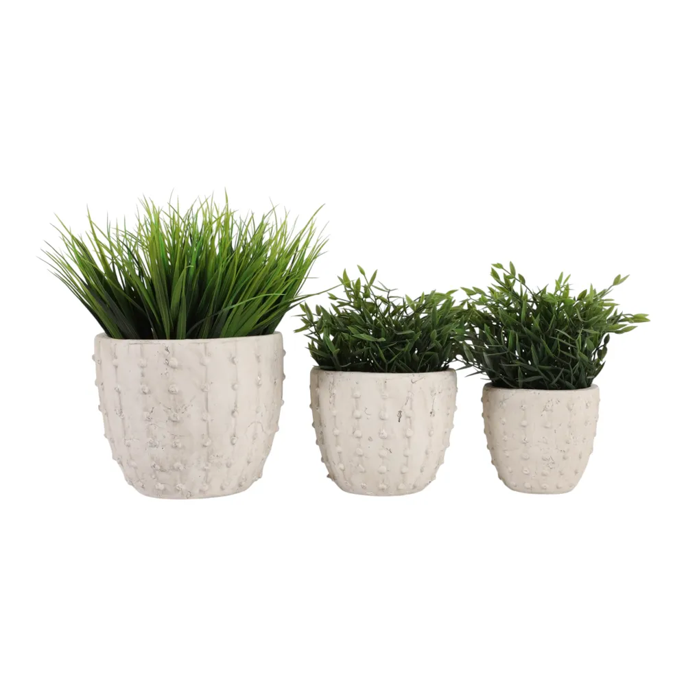EDGEGATE SET OF 3 IVORY PLANTER 8 (IN)
