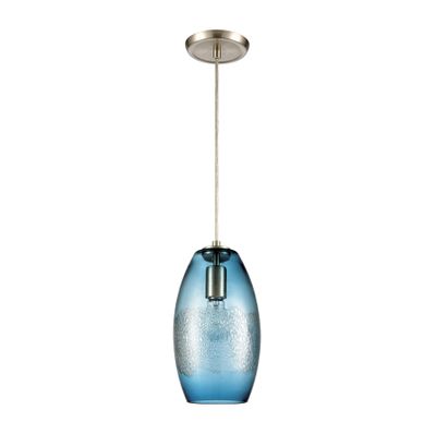 Ebbtide 6″ Wide 1-Light Mini Pendant - Satin Nickel