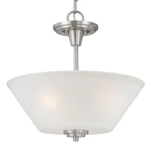 Pittman 15'' Wide 2-Light Semi Flush Mount - Brushed Nickel 3