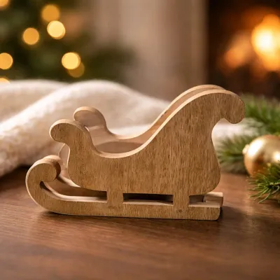 Wooden  Sled 3.5x6in