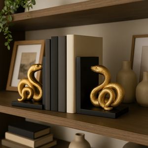 PAGEHOLM SET OF 2 BLACK BOOKENDS 6 (IN) 10