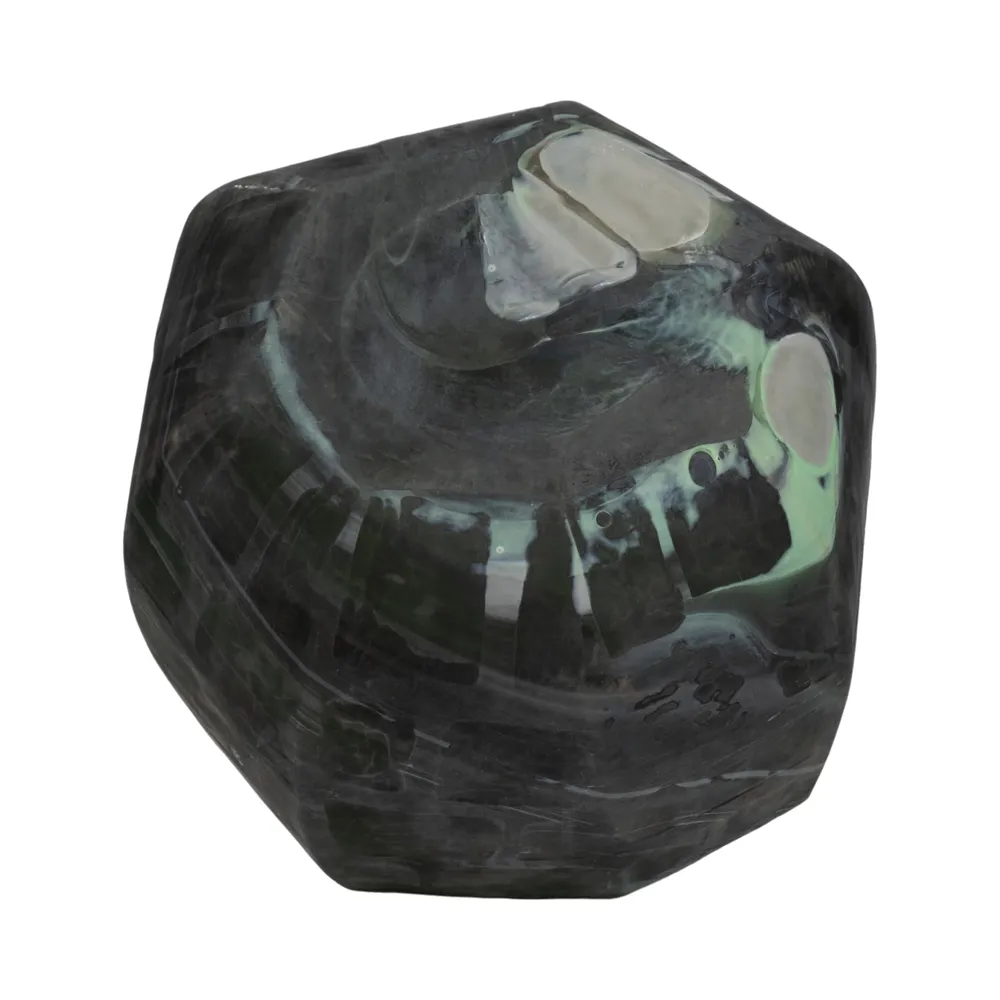 DYLANDALE GREEN GLASS VASE 10 (IN)