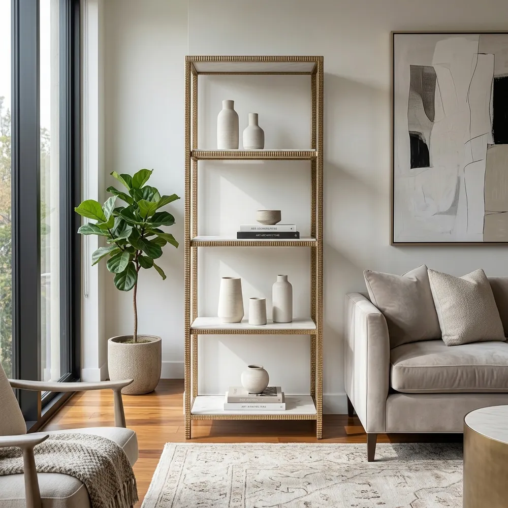 HATTONWAY WHITE ETAGERE 79 (IN)