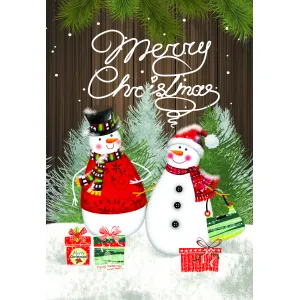 Snowman Presents House Flag 28in by 40in 1