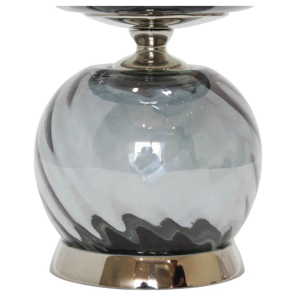 ASPENSIDE GRAY GLASS VASE 11 (IN)