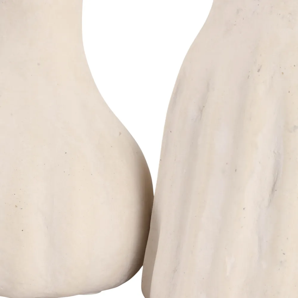 DOVERMORE SET OF 2 IVORY VASES 7 (IN)