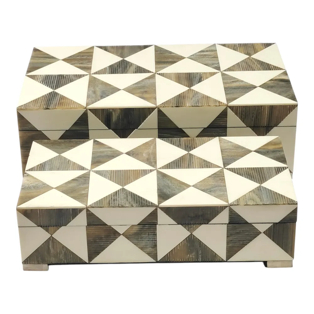 DAYTONWAY SET OF 2 BLACK BOXES 4 (IN)