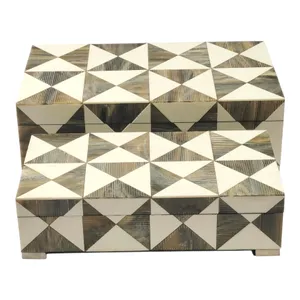 DAYTONWAY SET OF 2 BLACK BOXES 4 (IN) 2