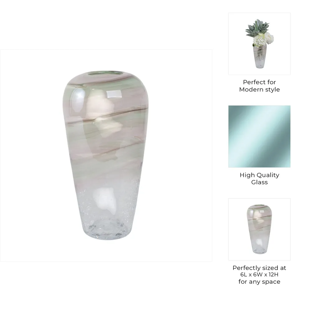 TURNERSTONE CLEAR GLASS VASE 12 (IN)