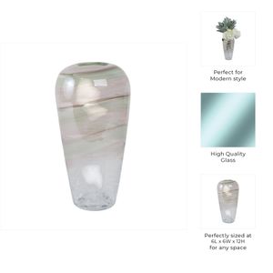 TURNERSTONE CLEAR GLASS VASE 12 (IN) 10