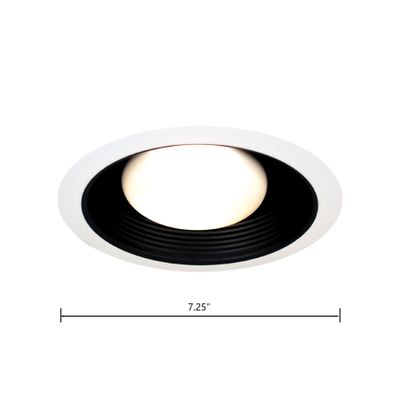 Core 6'' Wide 1-Light Recessed Trim - White with Black