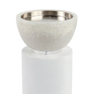 BECKETTWIND SET OF 2 WHITE CANDLE HOLDER 13 (IN) 7