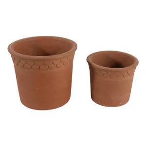 COOPERBEACH SET OF 2 RED PLANTER 8 (IN) 5