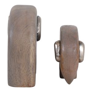 HESTONFORD SET OF 2 BROWN DECOR 4 (IN) 4