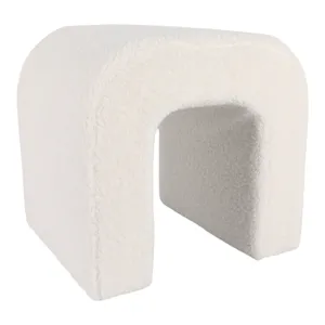 HUTTONMILL WHITE OTTOMAN 18 (IN) 1