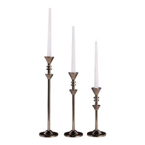 BREWERHAM SET OF 3 BRONZE CANDLESTICK 16 (IN) 3