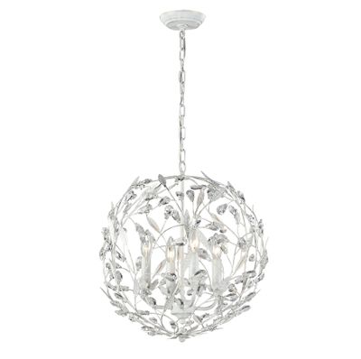 Circeo 19″ Wide 4-Light Chandelier - Antique White