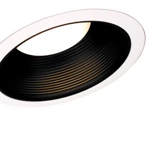 Intra 6'' Wide 1-Light Recessed Trim - White with Black 4