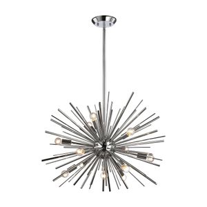 Burst 27'' Wide 12-Light Chandelier - Polished Chrome 5