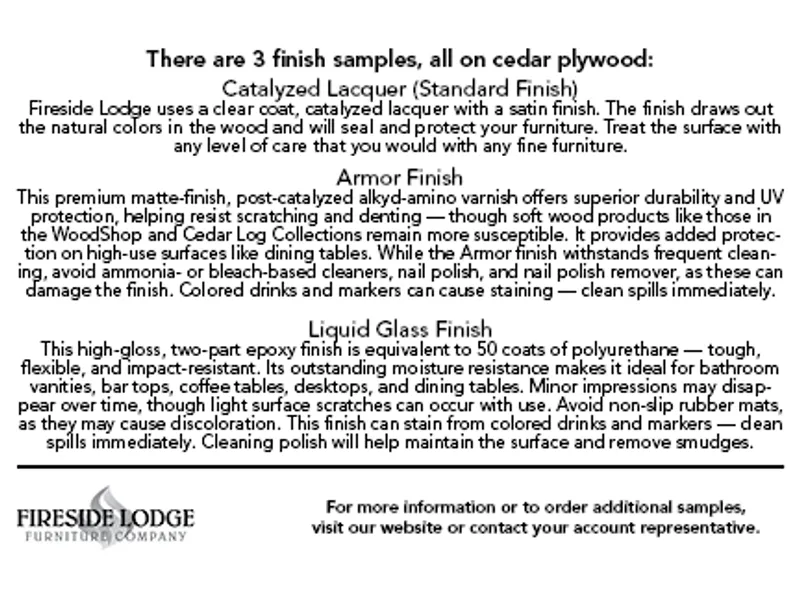 Wood Sample - Finish Collection 2