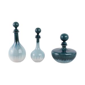 HOLDENCLIFF SET OF 3 BLUE VASES 14 (IN) 1