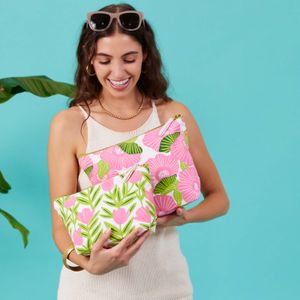 Pink Delight Medium Essential Canvas Pouch 5