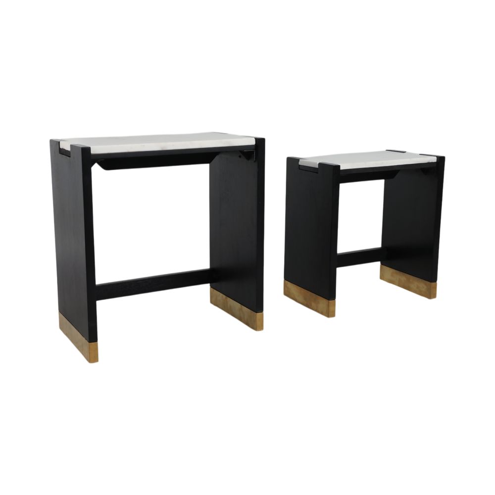KELSEYWAY SET OF 2 BLACK TABLE 24 (IN)