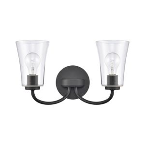 Emily 17'' Wide 2-Light Vanity Light - Matte Black 2