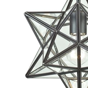 Moravian Star 9'' Wide 1-Light Mini Pendant - Oil Rubbed Bronze 2