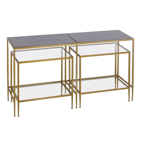 Carrick Nesting Console Table - Set of 3 Dark Mahogany